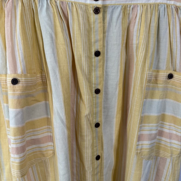 Patagonia lightweight striped skirt yellow size medium - Picture 2 of 6